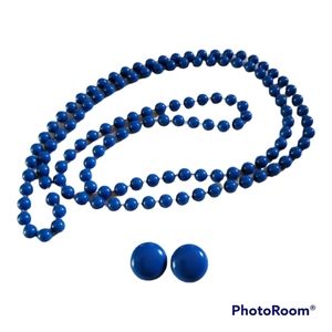 Vtg Clip on Earrings Matching Necklace